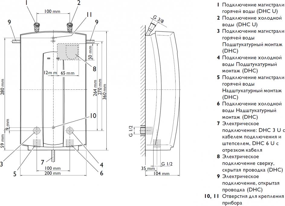 Водонагреватель Stiebel Eltron DHC 6 U