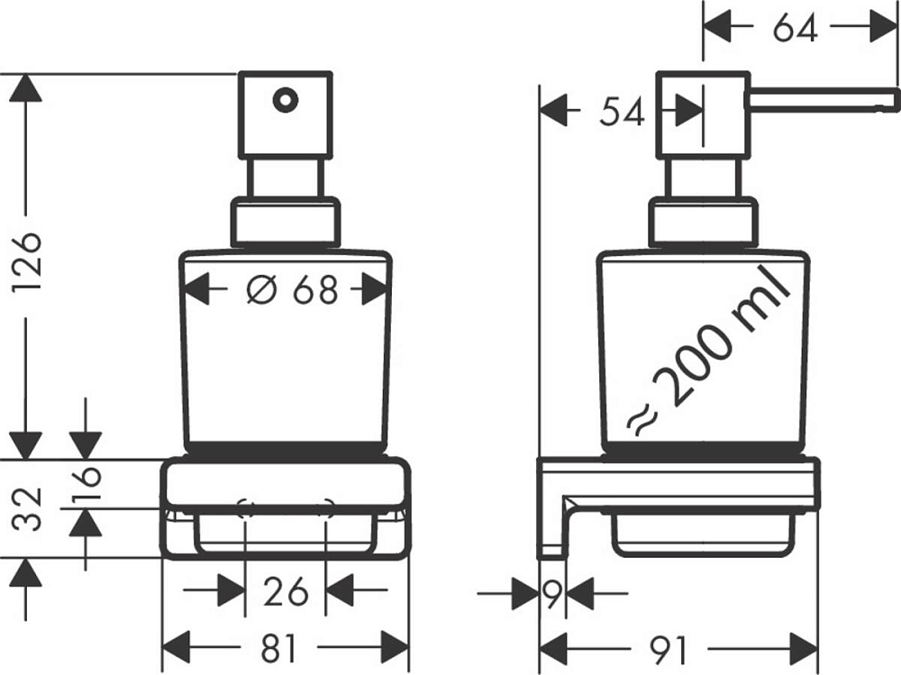 Дозатор для жидкого мыла Hansgrohe AddStoris 41745000, хром