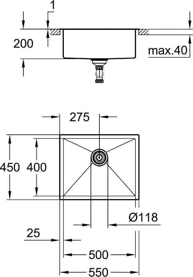 Кухонная мойка Grohe K700 31726SD0