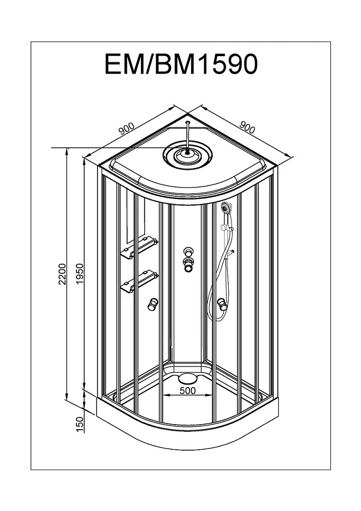 Тумба под раковину Kerasan Waldorf 925446 150 см, темный орех