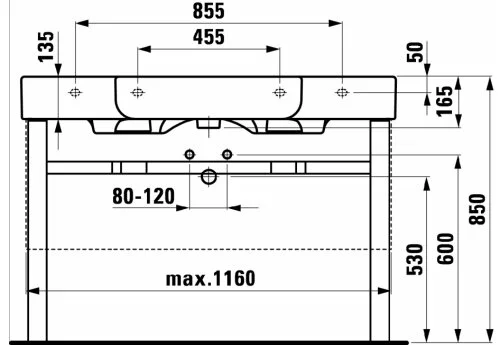 Раковина Laufen Form 8.1367.5.000.104.1 белый