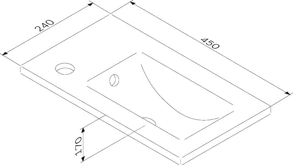 Мебельная раковина AM.PM X-Joy M85AWCC0452WG64 45 см, белый глянец