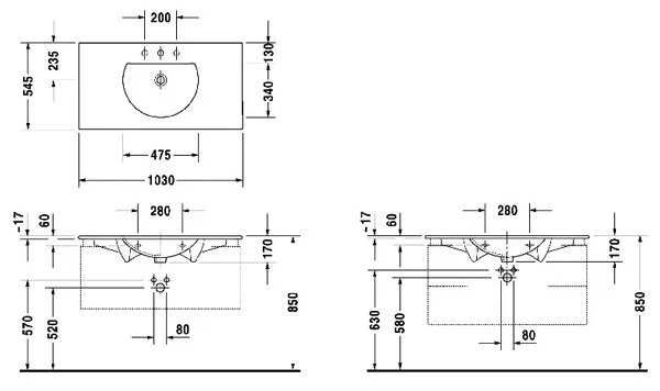 Раковина Duravit Darling New 499100000 белый