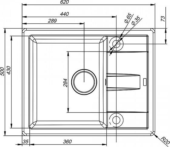 Кухонная мойка Iddis Vane G V32C621i87, коричневый