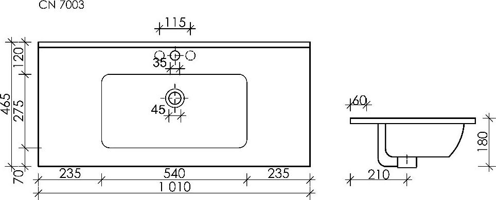 Раковина Ceramica Nova Element 101 CN7003MB, черный матовый