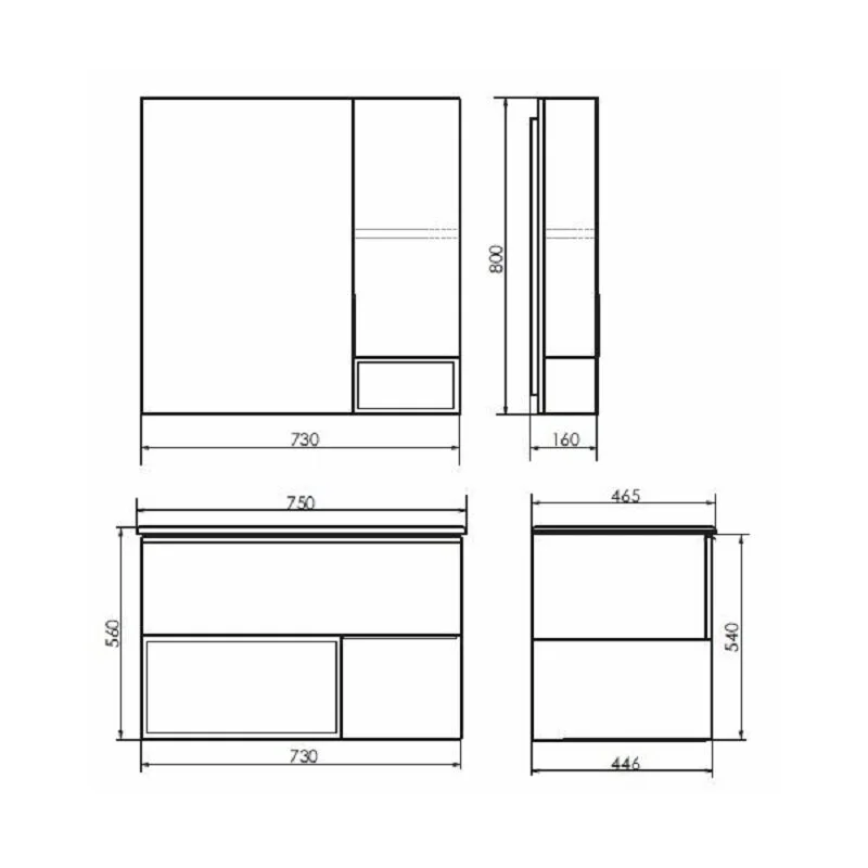 Зеркальный шкаф Comforty Франкфурт 4151044 коричневый, черный