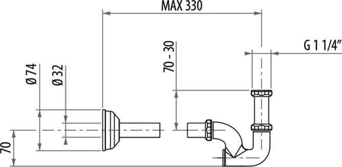 Сифон для раковины Gattoni Accessori 0154/00C0 хром