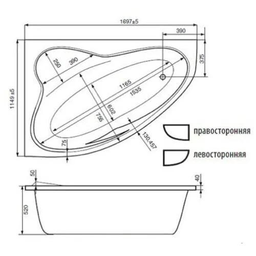 Акриловая ванна Jika Constance 2.3578.0.000.000.1 белый