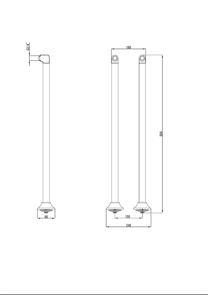 Комплект колонн для смесителя Lemark LM8565C