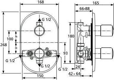 Смеситель для душа Ideal Standard Melange A4285AA, хром