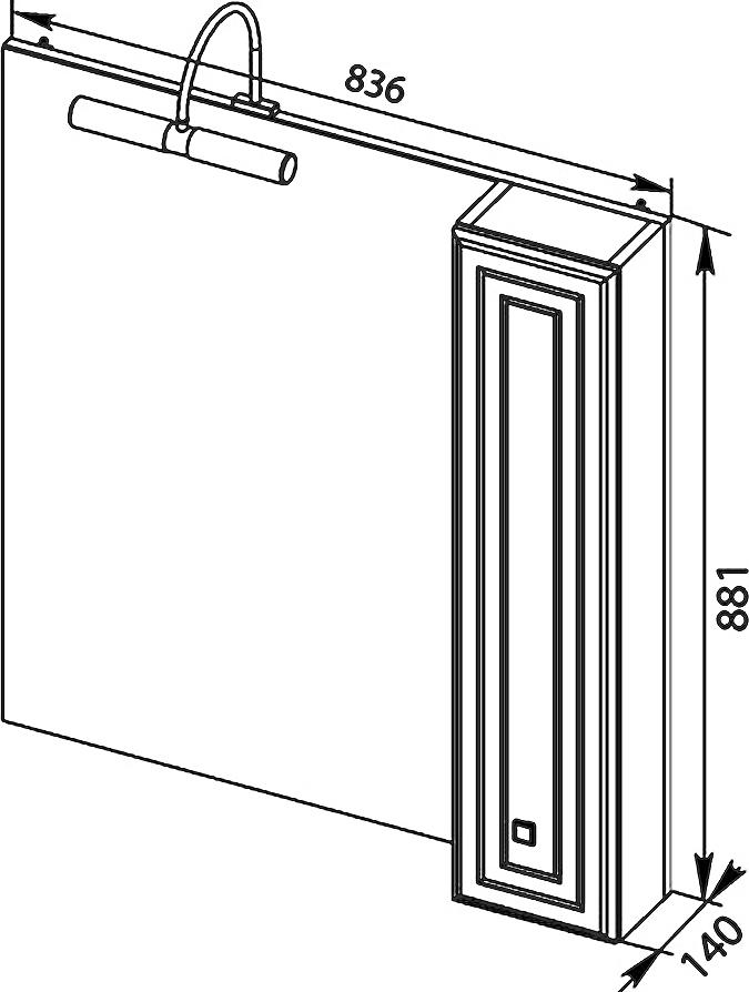Зеркало-шкаф Aquanet Стайл 85