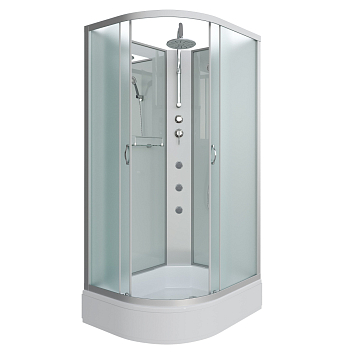 Душевая кабина Niagara Classic 331844RBKTG стекло матовое, профиль серебро