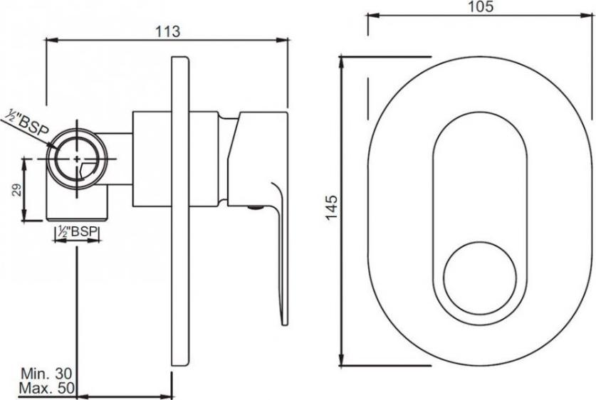 Смеситель для душа Jaquar Ornamix Prime ORP-CHR-10229PM