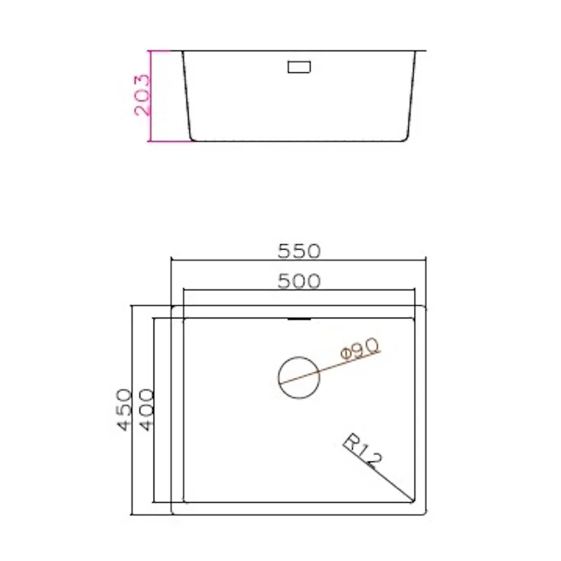 Кухонная мойка Grandex Aqua Proline 3002062 медь