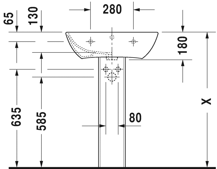 Раковина 60 см Duravit ME by Starck 2335600000