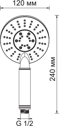 Душевая лейка Wasserkraft A058