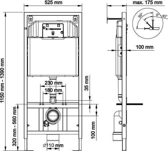 Инсталляция для унитаза Berges Wasserhaus Novum 040000