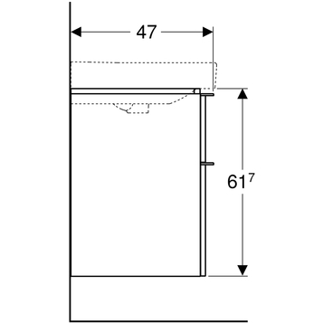 Тумба с раковиной 75 см Geberit Smyle Square 500.353.JR.1-500.249.01.1 пекан