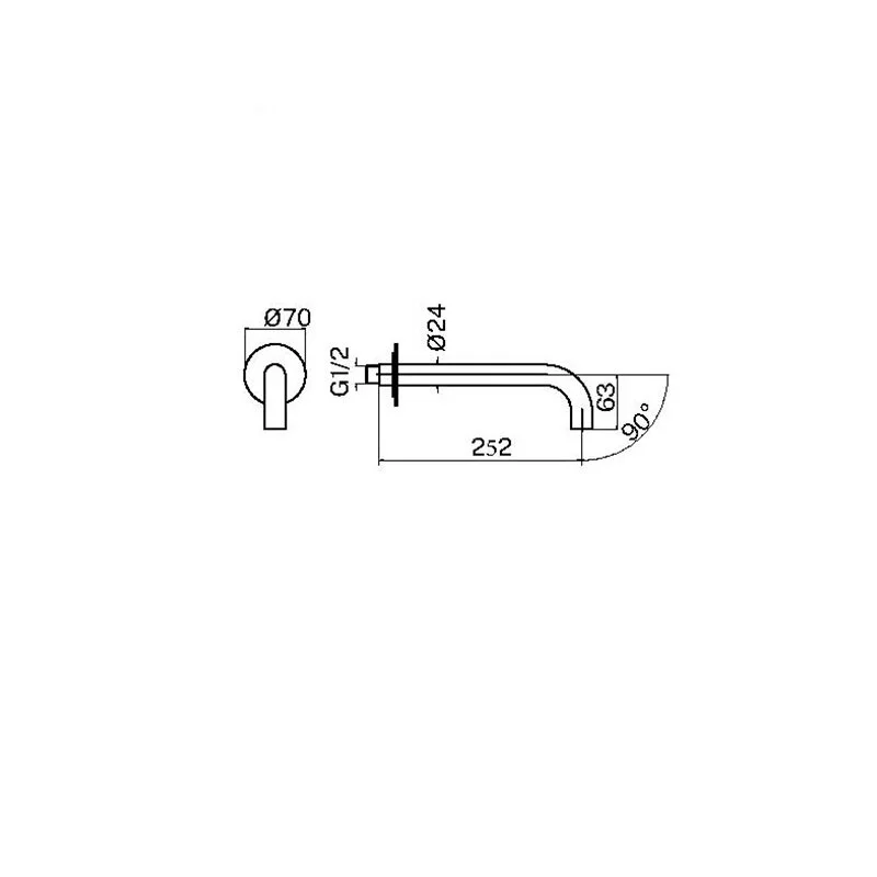 Излив  Plumberia Selection Ixo SPT0258NO черный