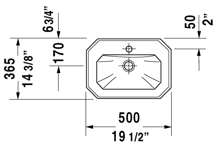 Раковина Duravit 1930 Series 785500000 белый