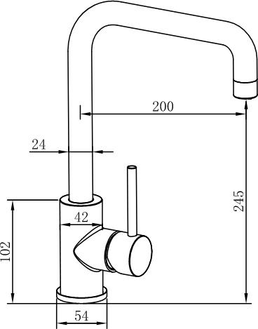 Смеситель для кухонной мойки Oulin OL-8019, сатин