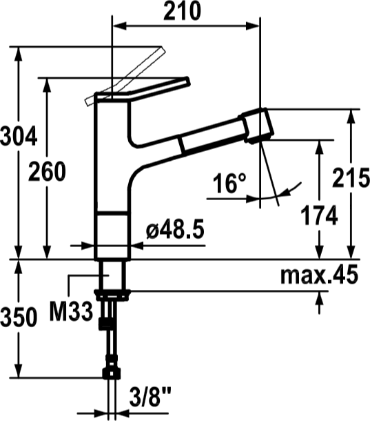 Смеситель для кухонной мойки Franke KWC Ava 115.0200.124, хром