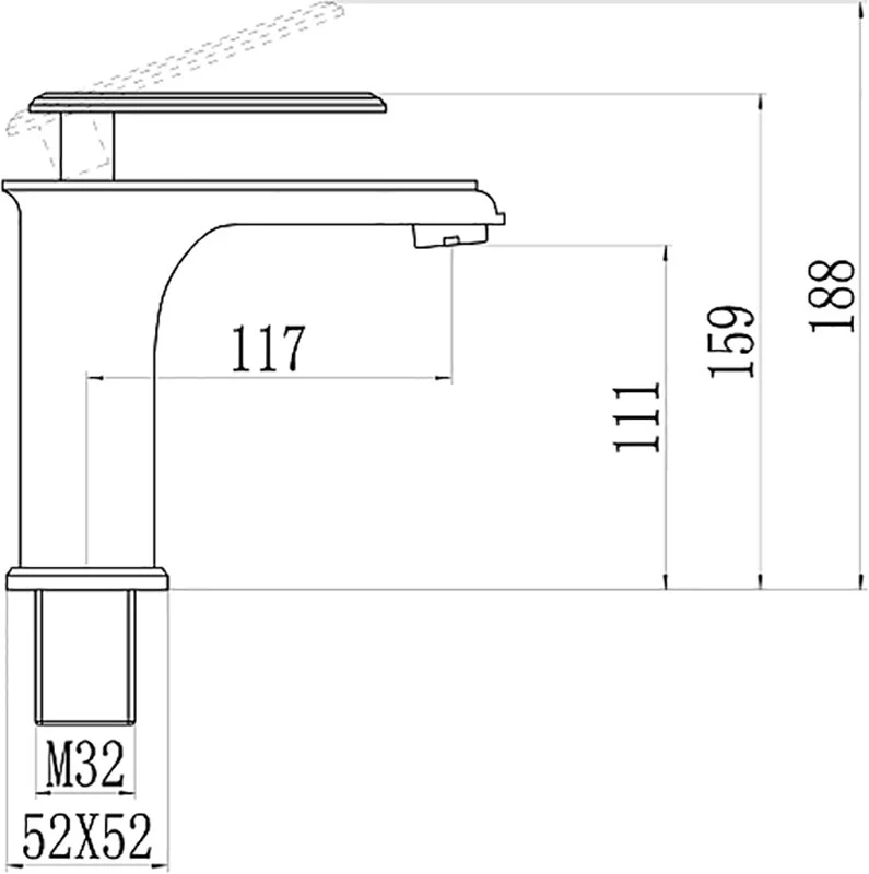 Смеситель для раковины Savol S-600101T хром