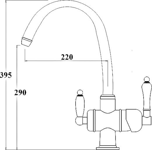 Смеситель Zorg Clean Water ZR 329 YF для кухонной мойки