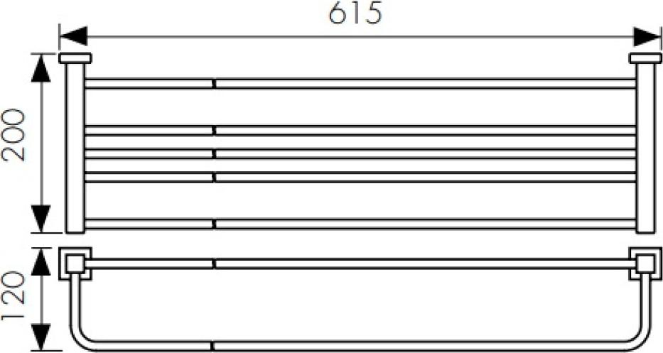 Полка для полотенец Kaiser Canon KH-2309, хром