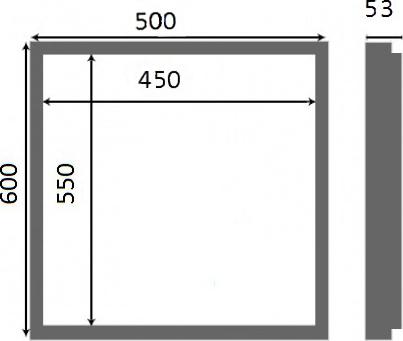 Настенный люк Люкер AL-KR 60х50