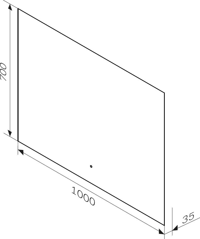 Зеркало с подсветкой AM.PM X-Joy 100 M85MOX11001S