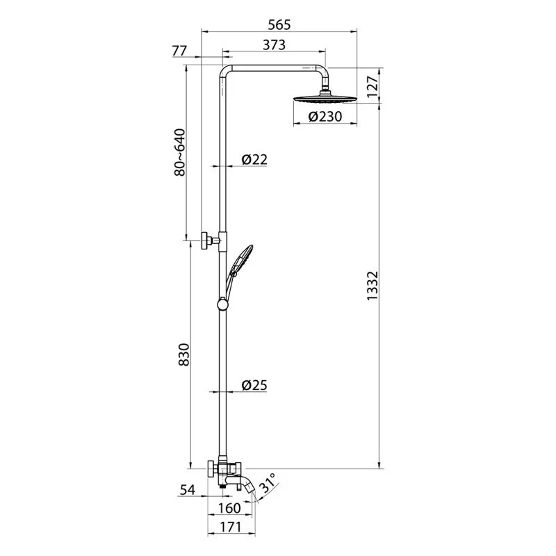 Душевая система Elghansa Shower Systems 2330524-2C (Set-20) хром