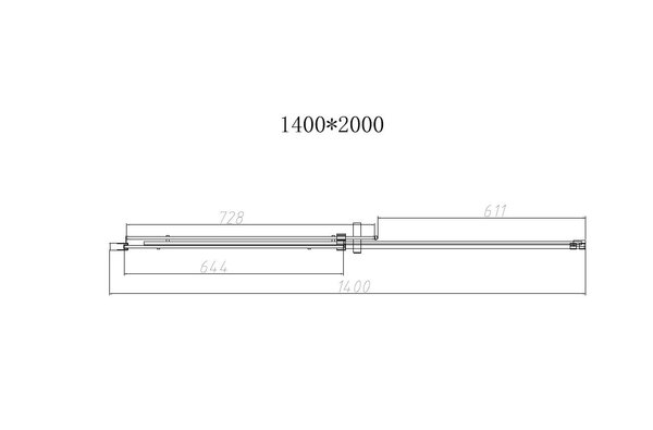 Душевая дверь Vincea Dice VDS-4D140CLB 140x200 см, черный, стекло прозрачное