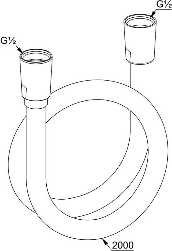 Шланг для душа 200 см Kludi Logoflex 6105705-00, хром