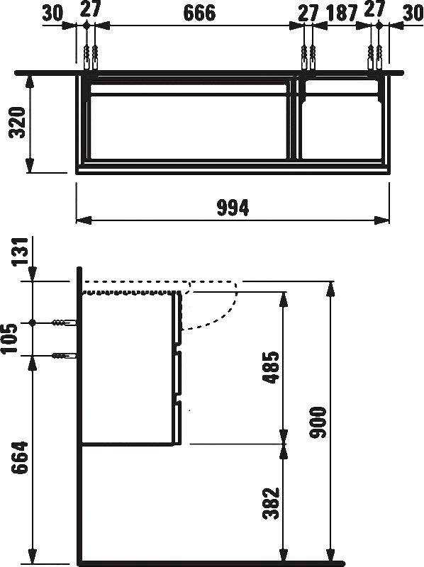 Тумба с раковиной Laufen Alessi one 4.2450.0.097.631.1