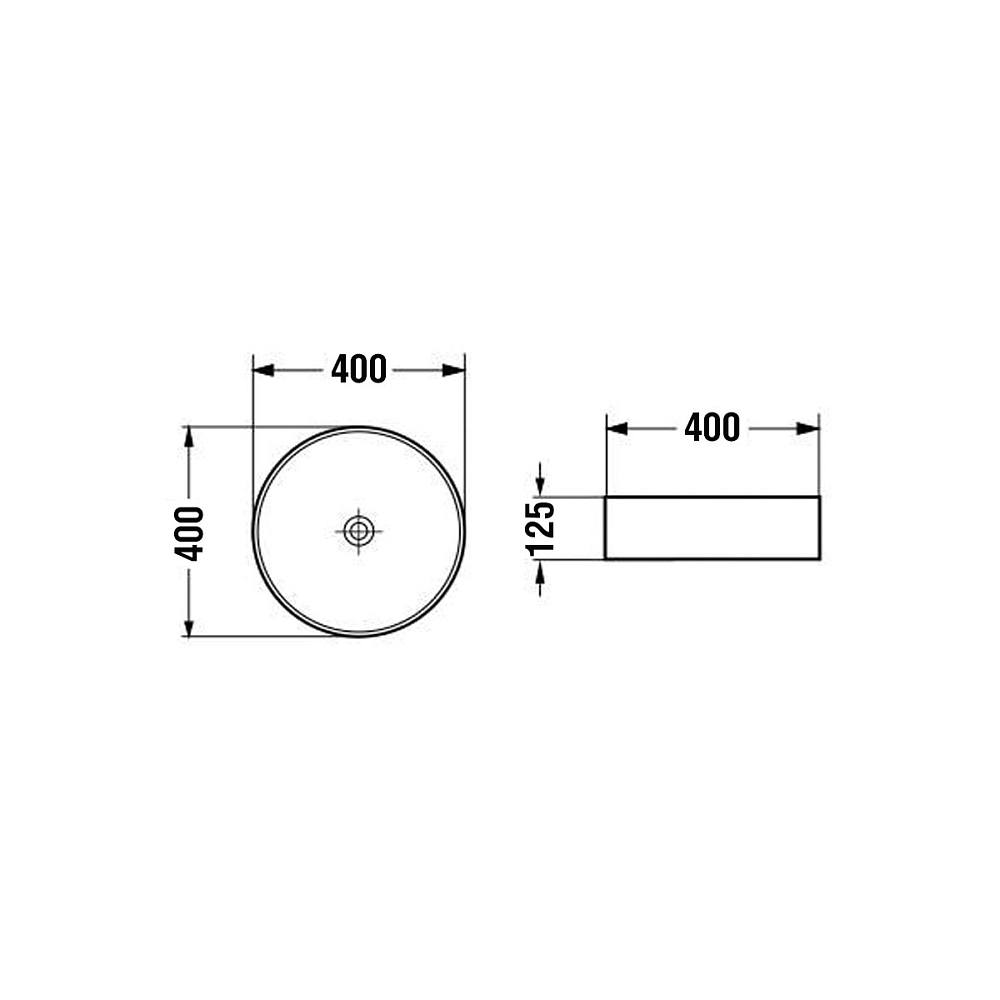 Раковина Vincea VBS-5GL03 40 см, черный