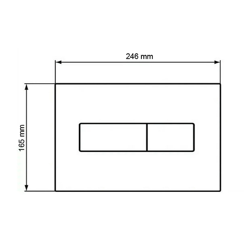 Клавиша смыва Nova 7323 черная матовая