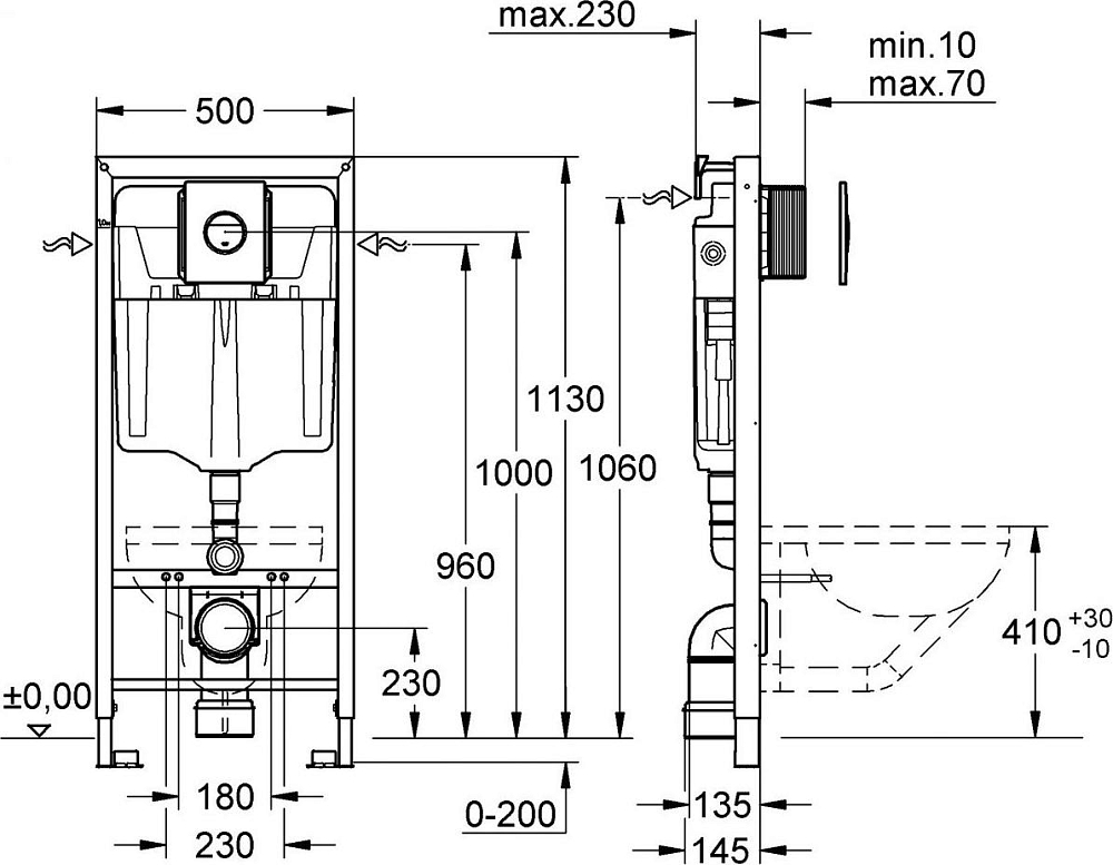 Инсталляция для подвесного унитаза Grohe Solido 38760001