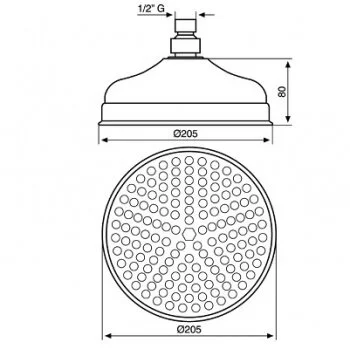 Душ верхний Emmevi C00655BO золото,белый