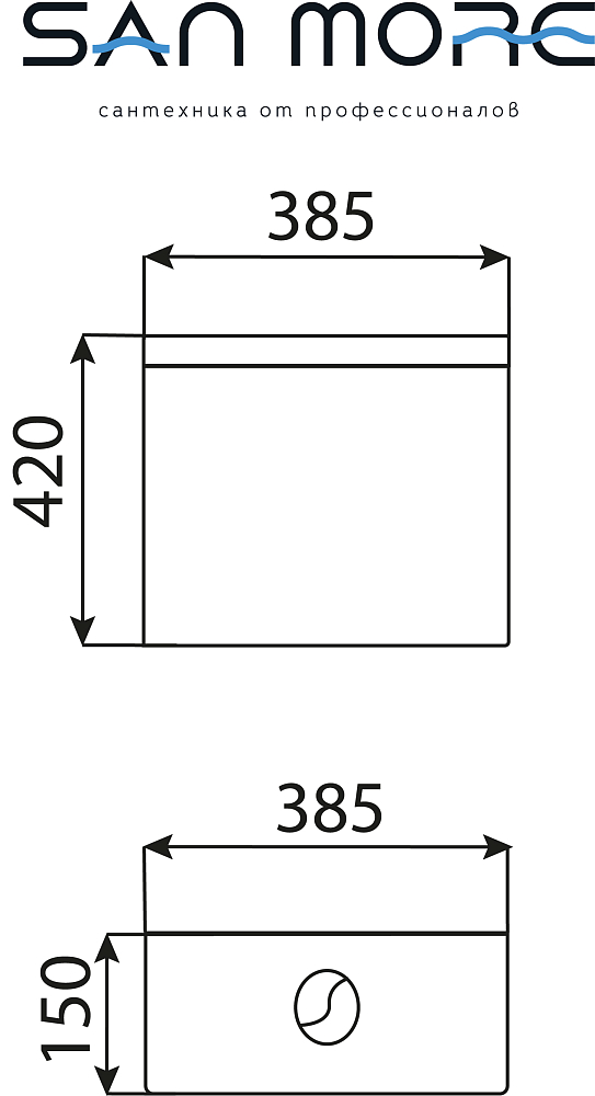 Бачок для унитаза San More Fiaba SMT971907, белый