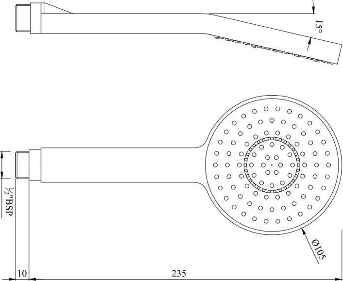 Душевая лейка Jaquar HSH-CHR-1717