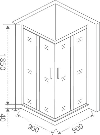 Душевой уголок Good Door Latte CR-90-G-WE 90x90