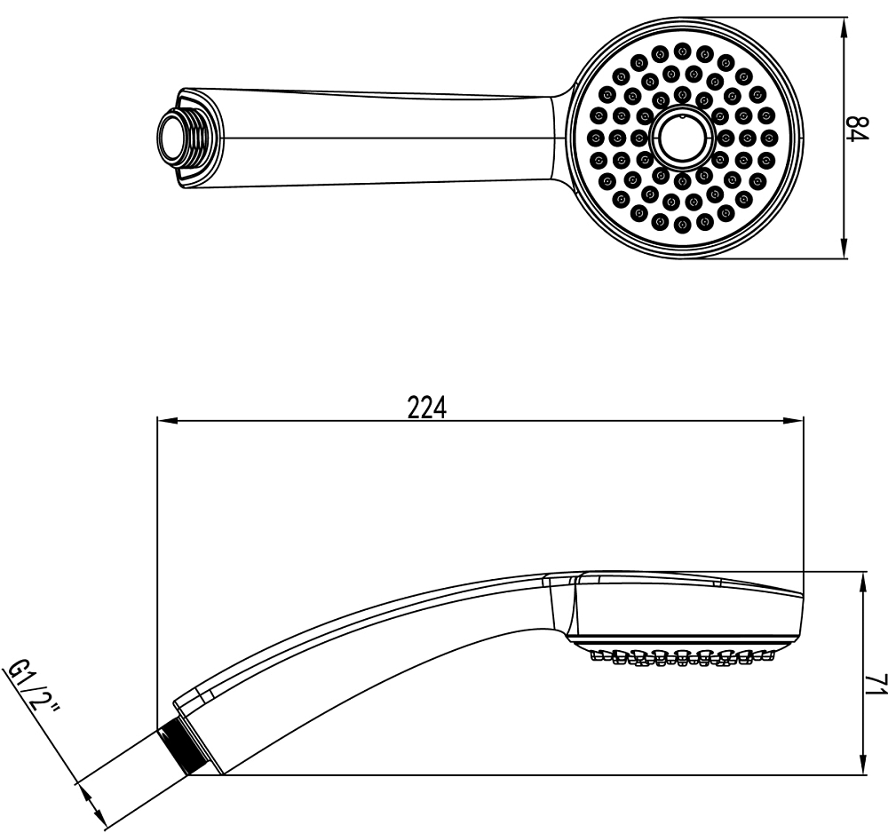 Душевая лейка Lemark LM8010C хром