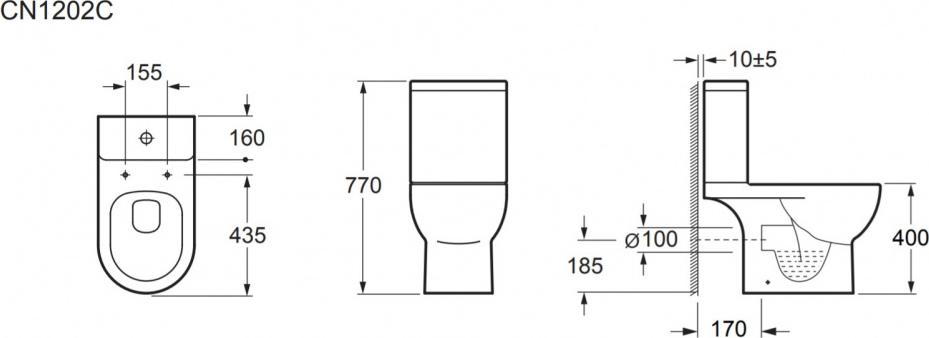 Унитаз-компакт Ceramica Nova Cult CN1202C микролифт с бачком