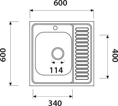 Мойка кухонная Kaiser KSS-6060L левая, хром