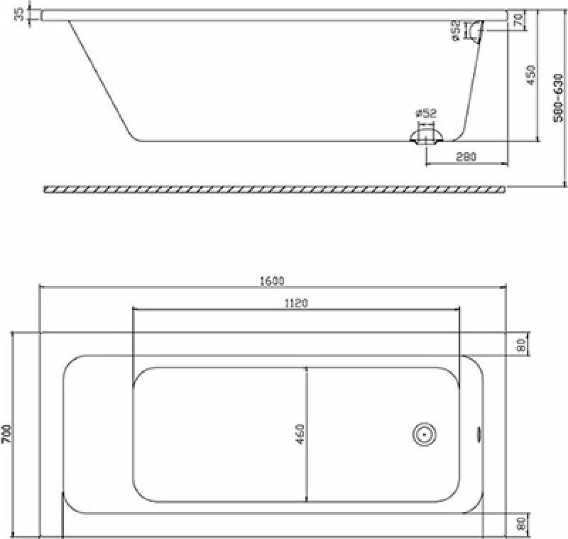 Акриловая ванна KOLO Modo XWP1160101