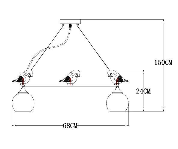 Подвесная люстра Arte Lamp Gemelli A2150SP-5WG