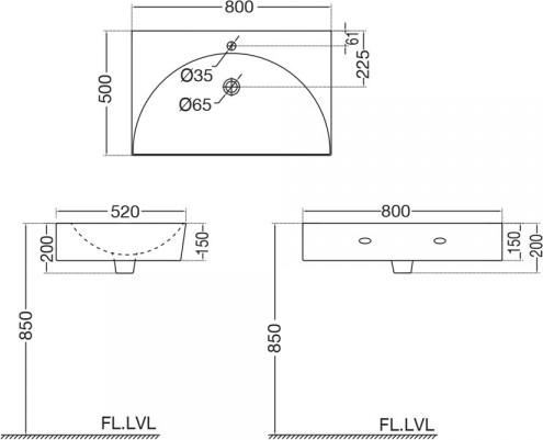 Раковина Artize CFS-WHT-69801