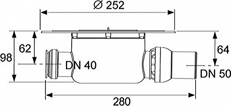 Душевой трап Tece TECEdrainpoint S горизонтальный DN 50 DN 40 шарнир