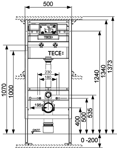 Инсталляция TECE TECEprofil 9300066 с безободковым унитазом Creo Ceramique Avignon AV1100MB, сиденье микролифт, черный матовый, комплект